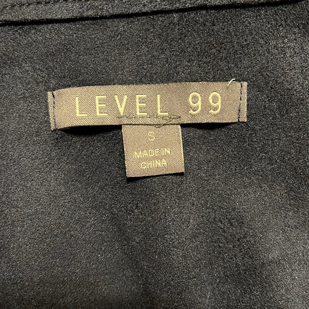 Level 99 Tabitha Vegan Suede Moto Jacket Navy Size Small - Picture 7 of 9